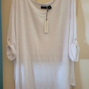 NWT Adrienne Vittadini linen top size 1X
